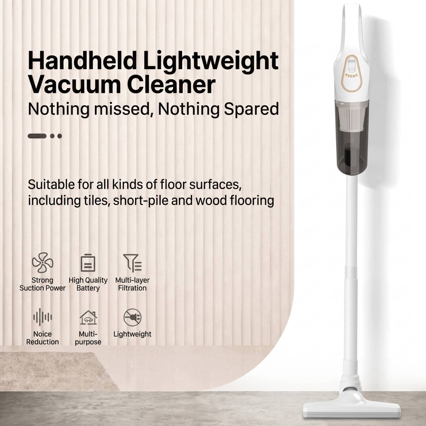 2-in-1 Portable Cordless Stick & Handheld Vacuum Cleaner